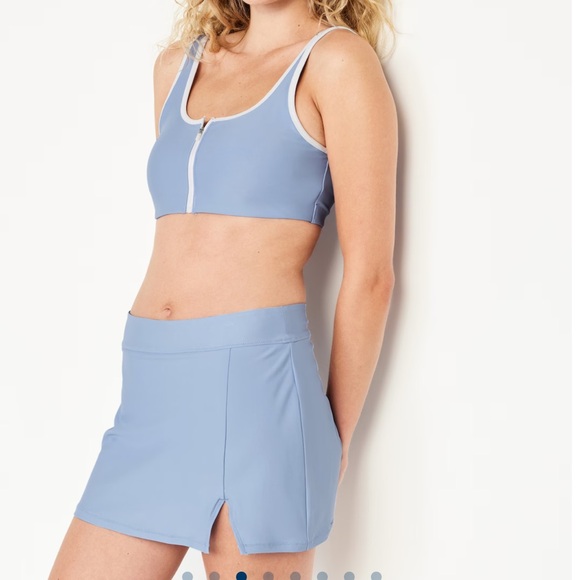 NWT OLD NAVY  High-Waisted Swim Skirt Color: Blue Overall - Picture 4 of 10